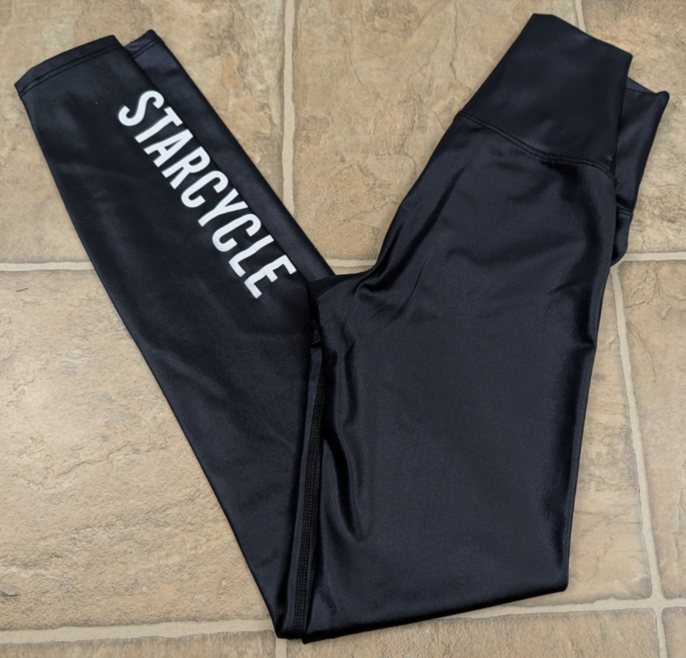 Beach Riot Sport sz XS Starcycle Leggings shiny black athletic women 2240
